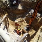 Земляные работы в осушенном котловане